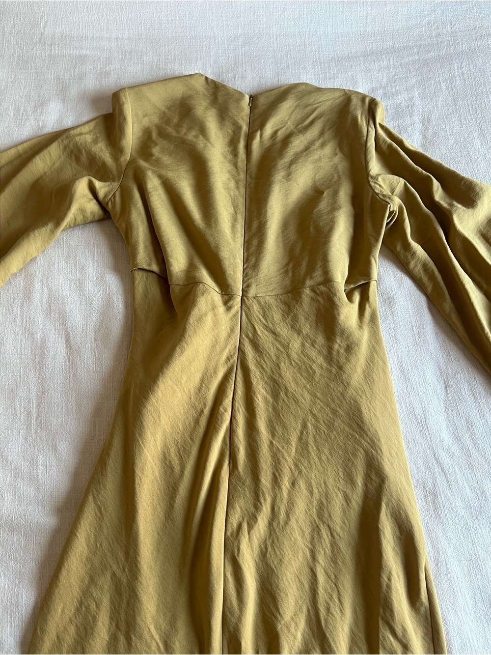 ASOS Soft Gold Ruched Maxi Dress - Picture 6 of 7
